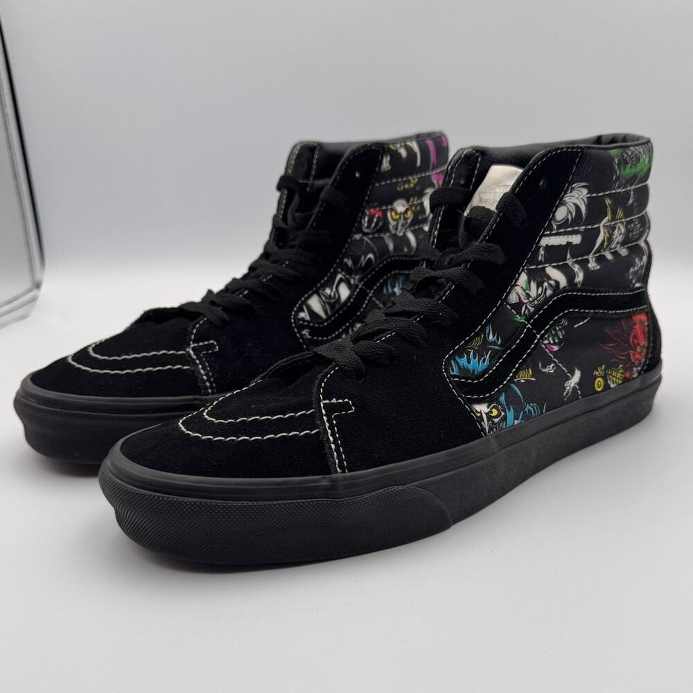 Vans Disney 100 Villains Sk8-Hi Shoes Mens 9.5 Womens 11 High Top Black EU 42.5
